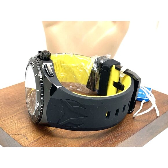 Technomarine Men's Watch TM-215069 Manta Chronograph Quartz Black Yellow Rubber - Picture 10 of 15